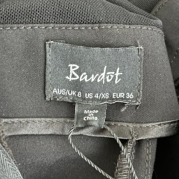 Bardot Jumpsuit Womens XXS Black Corset Wide Leg Sweetheart Lace Mesh Whimsigoth - Picture 6 of 9